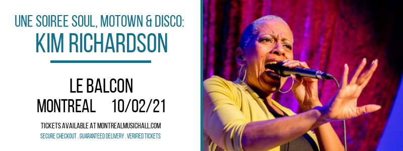 Une Soiree Soul, Motown & Disco: Kim Richardson at Le Balcon tickets Une Soiree Soul, Motown & Disco: Kim Richardson at Le Balcon