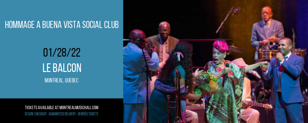 Hommage a Buena Vista Social Club at Le Balcon tickets Hommage a Buena Vista Social Club at Le Balcon