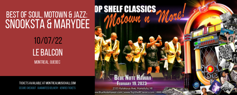 Best of Soul, Motown & Jazz: Snooksta & MaryDee at Le Balcon