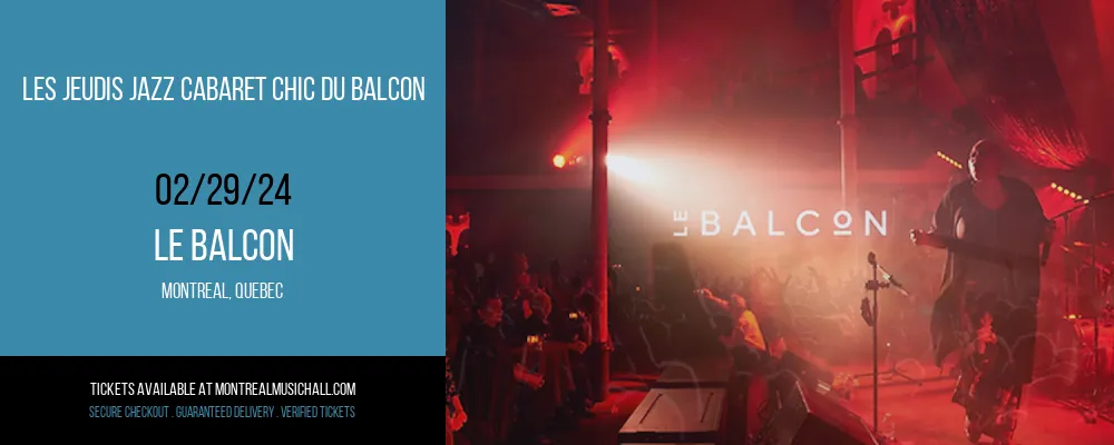 Les jeudis Jazz Cabaret Chic du Balcon at Le Balcon